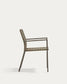 Sedia da esterno Culip in corda ed alluminio marrone