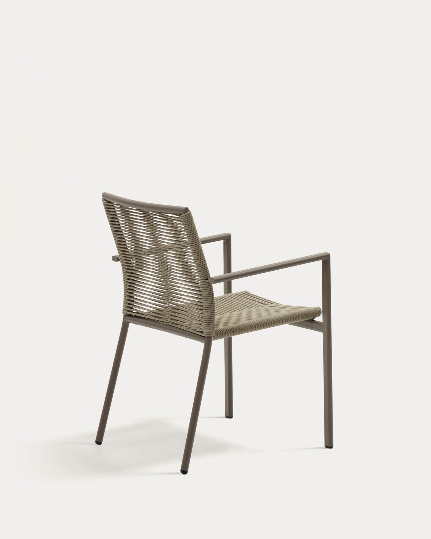 Sedia da esterno Culip in corda ed alluminio marrone