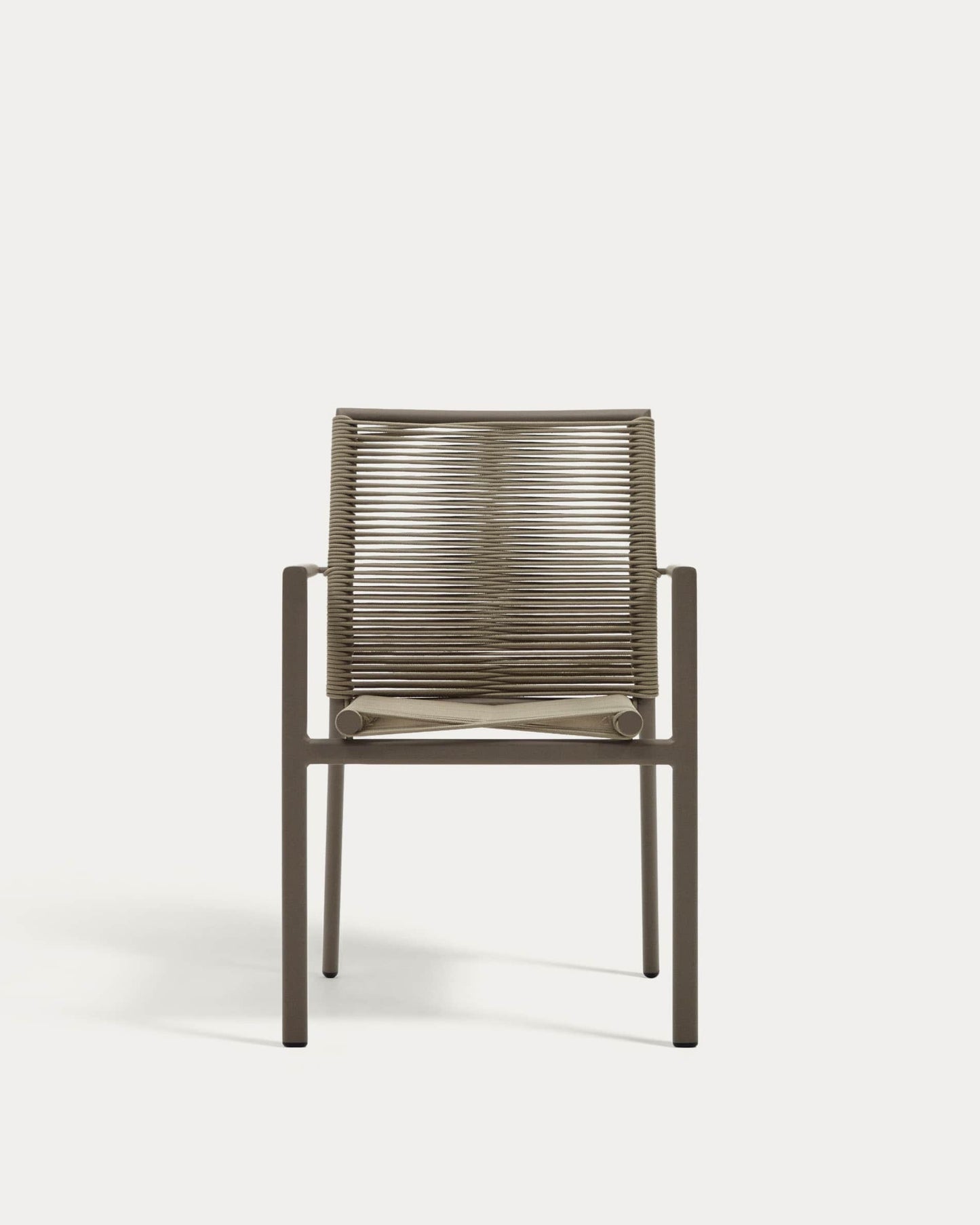 Sedia da esterno Culip in corda ed alluminio marrone