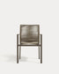 Sedia da esterno Culip in corda ed alluminio marrone