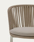 Sedia da esterni Saconca in corda e acciaio zincato beige
