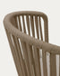 Sedia da esterni Saconca in corda e acciaio zincato beige