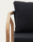 Sedia Malaret in legno massello di eucalipto e corda nera