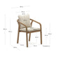 Sedia Malaret in legno massello di eucalipto e corda beige