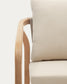 Sedia Malaret in legno massello di eucalipto e corda beige