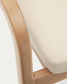 Sedia Malaret in legno massello di eucalipto e corda beige