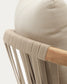 Sedia Malaret in legno massello di eucalipto e corda beige