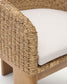 Sedia Xoriguer in rattan sintetico e legno massiccio di eucalipto