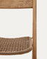 Sedia pieghevole Dandara in legno massiccio di acacia e struttura in acciaio con corda beige