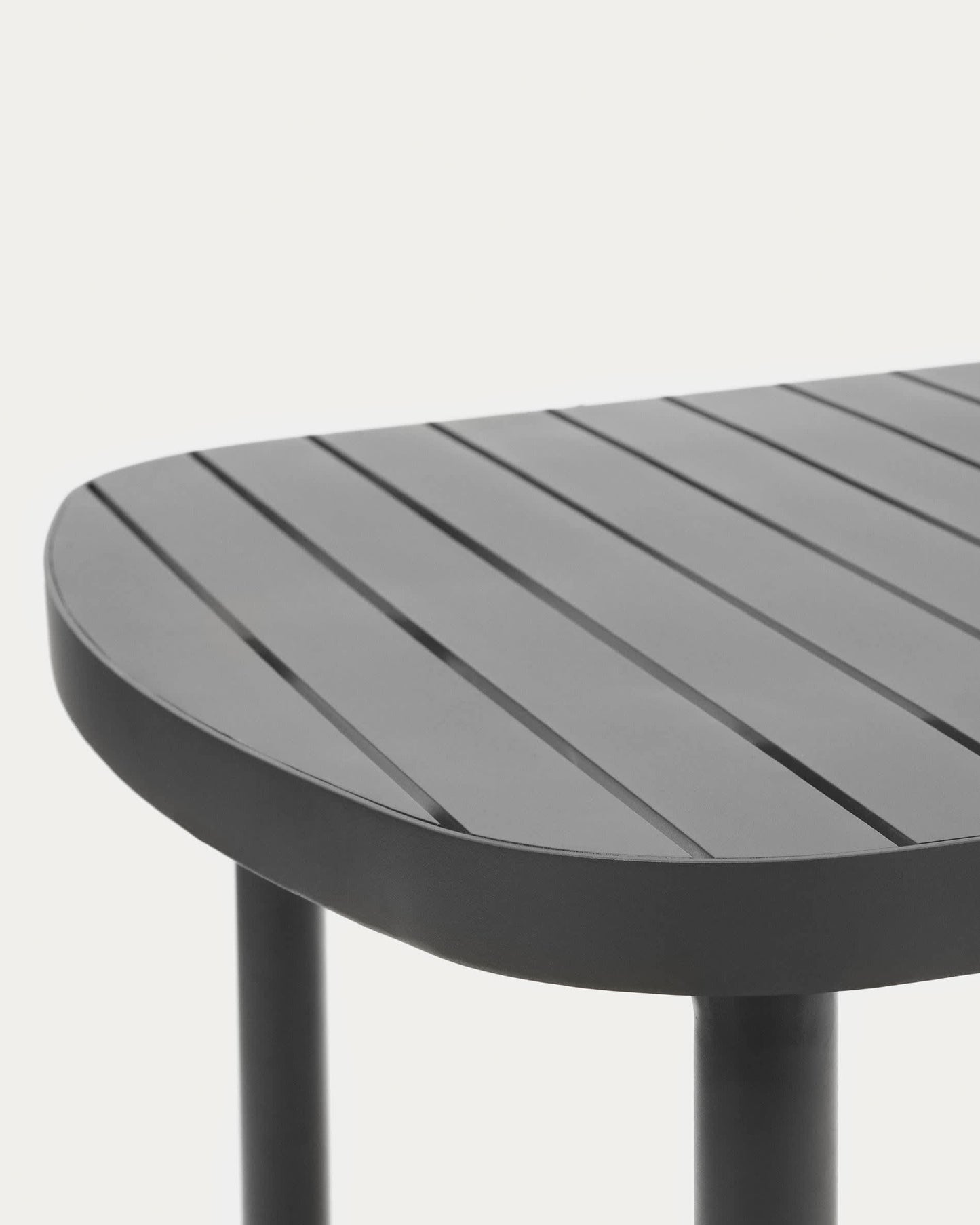Tavolo da esterno Joncols in alluminio verniciato grigio 180 x 90 cm