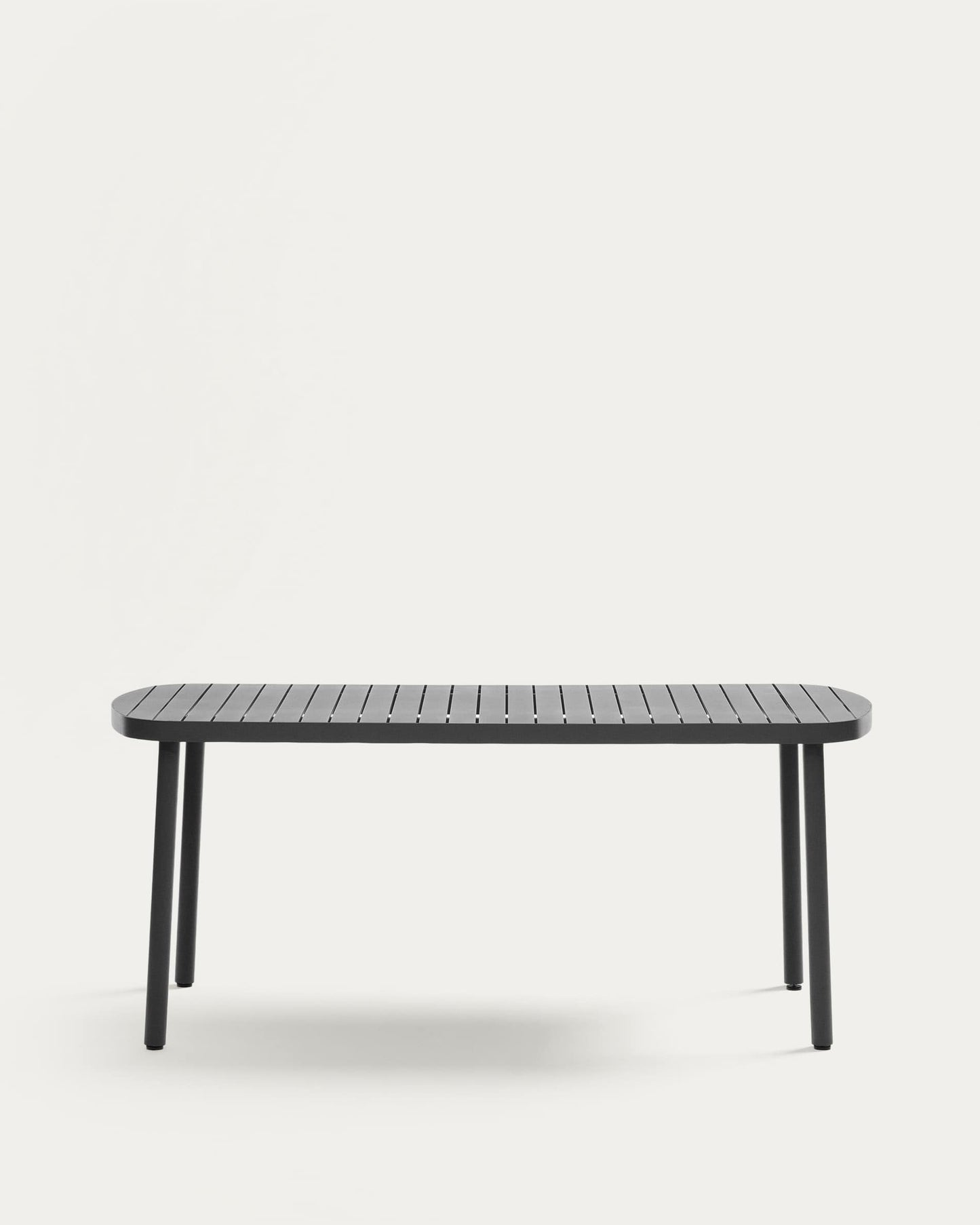 Tavolo da esterno Joncols in alluminio verniciato grigio 180 x 90 cm