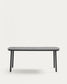 Tavolo da esterno Joncols in alluminio verniciato grigio 180 x 90 cm