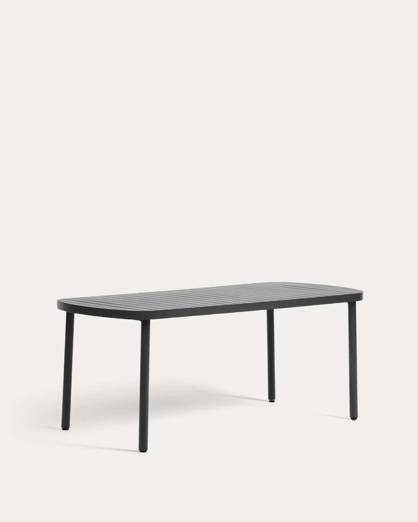 Tavolo da esterno Joncols in alluminio verniciato grigio 180 x 90 cm