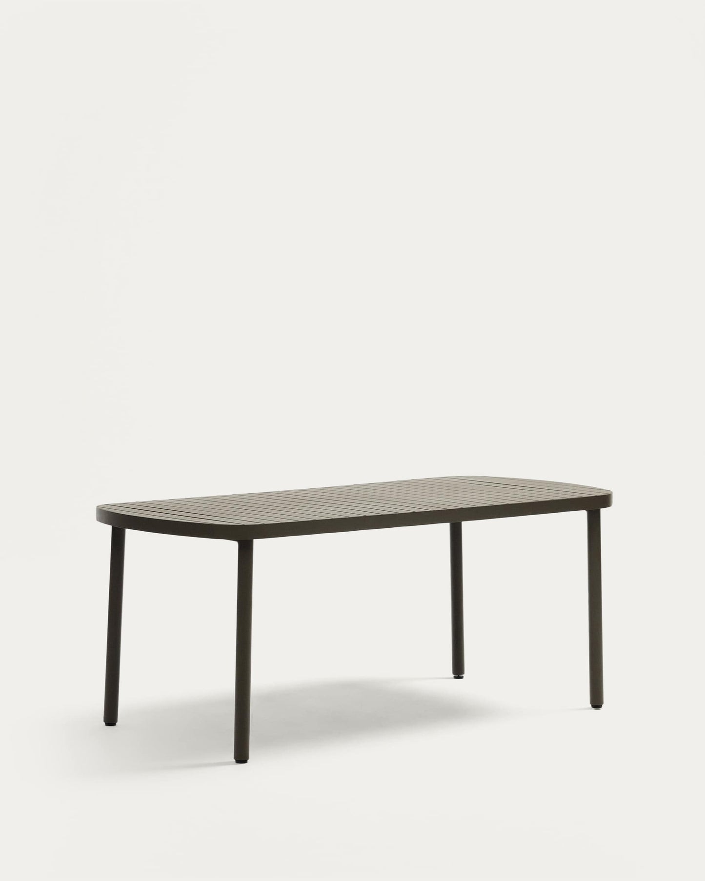 Tavolo da esterno Joncols in alluminio verniciato verde 180 x 90 cm