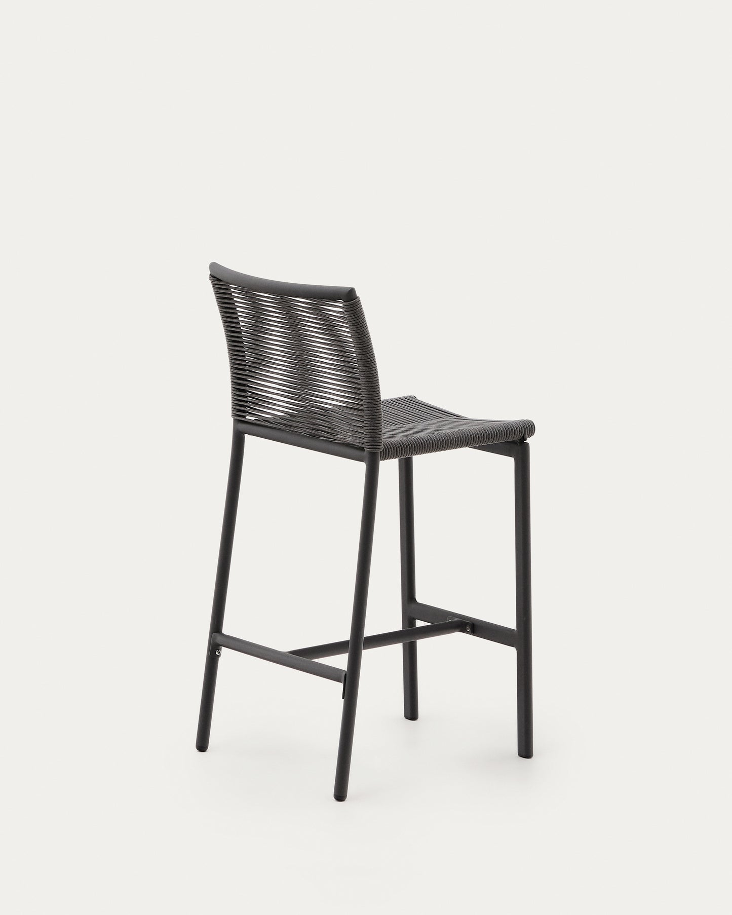 Sgabello da esterno Culip in corda e alluminio grigio 65 cm