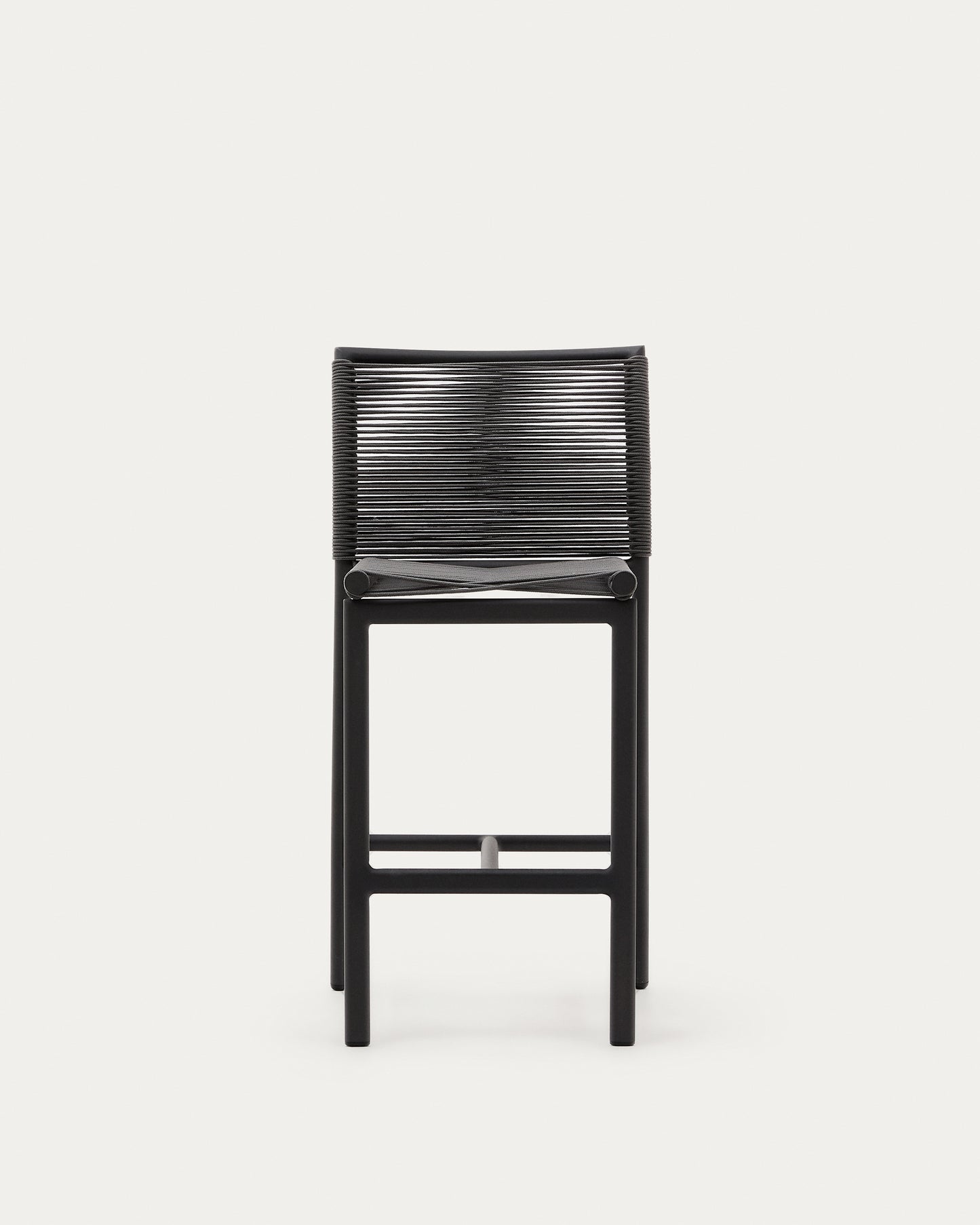 Sgabello da esterno Culip in corda e alluminio grigio 65 cm