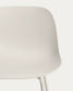 Sgabello Altea beige e gambe in acciaio con finitura beige 75 cm