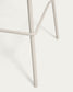 Sgabello Altea beige e gambe in acciaio con finitura beige 75 cm