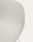 Sgabello Altea beige e gambe in acciaio con finitura beige 75 cm