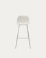Sgabello Altea beige e gambe in acciaio con finitura beige 75 cm