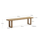 Panca Canadell outdoor in legno massiccio di teak riciclato 210 cm