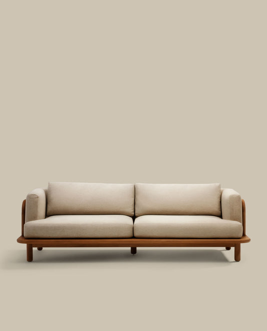Divano Turqueta a 3 posti in legno massiccio di teak 230 cm