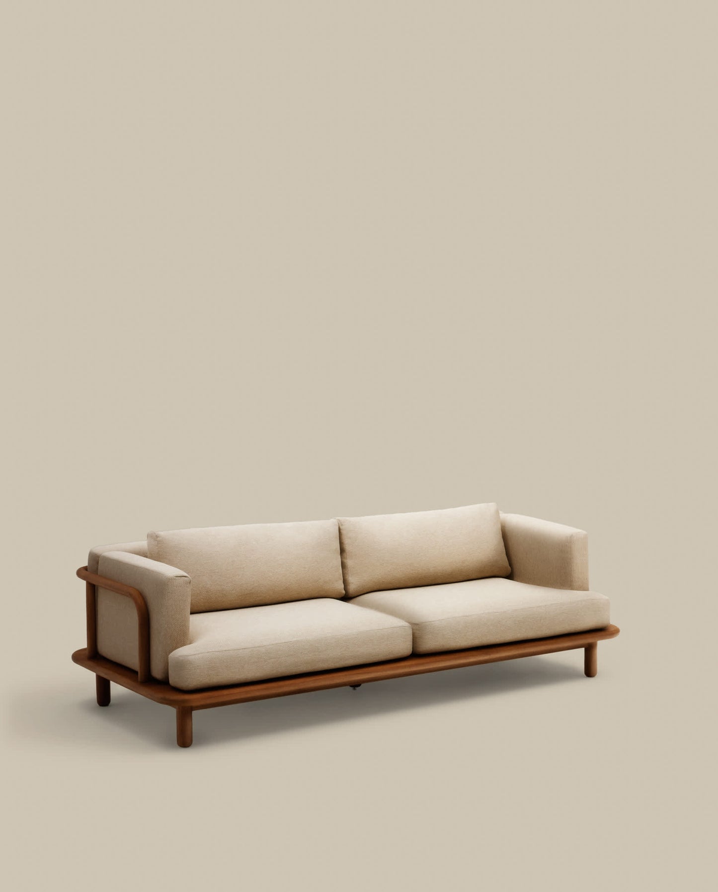 Divano Turqueta a 3 posti in legno massiccio di teak 230 cm