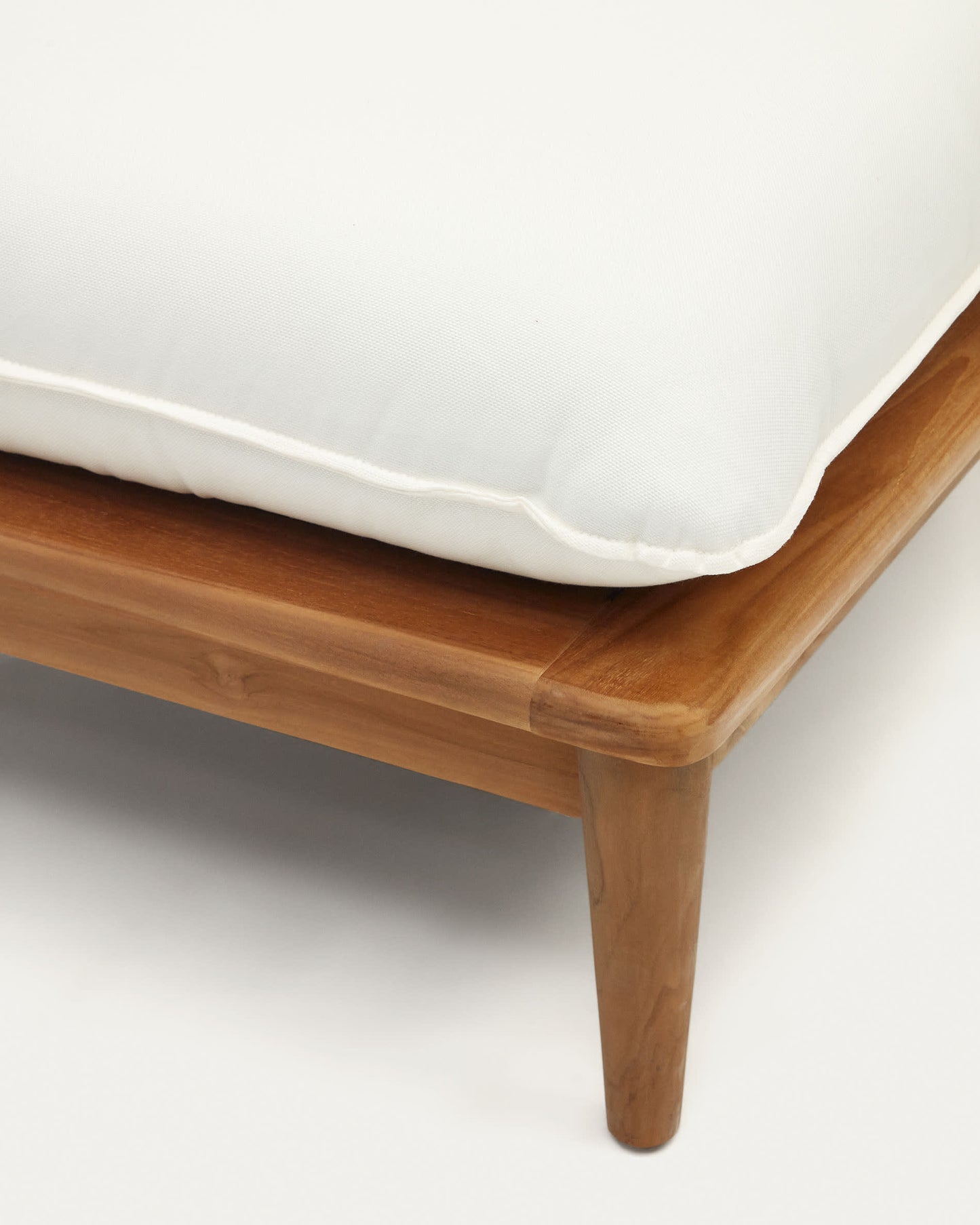 Poltrona modulare ad angolo Portitxol in legno massiccio di teak