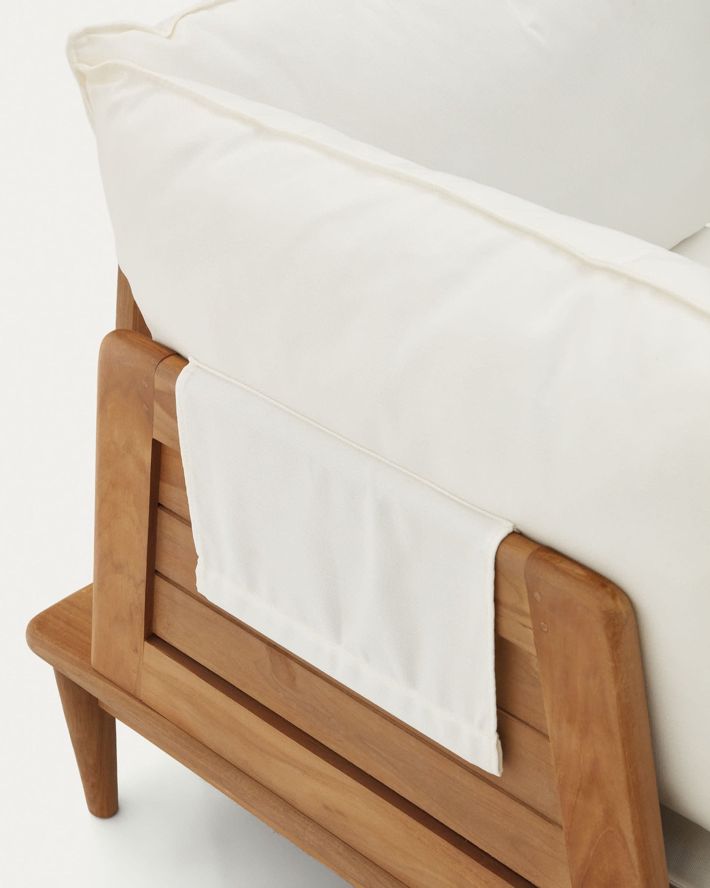 Poltrona modulare ad angolo Portitxol in legno massiccio di teak
