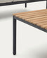 Set Aiguafreda divano 2 posti, 2 poltrone, un tavolino alluminio grigio e legno acacia
