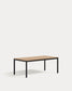 Set Aiguafreda divano 2 posti, 2 poltrone, un tavolino alluminio grigio e legno acacia