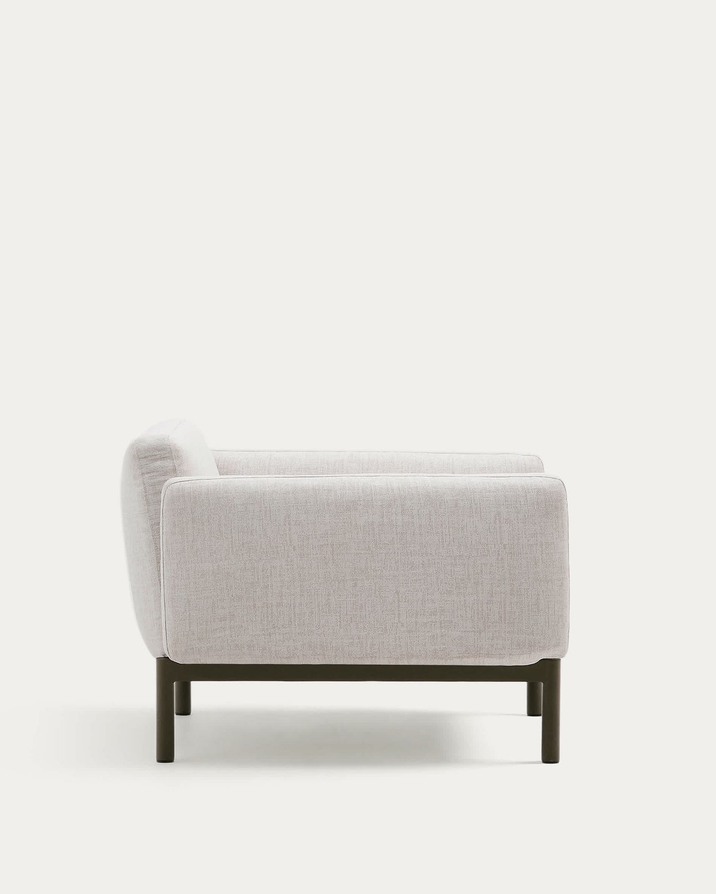 Divano modulare da esterni Sorells con tappezzeria beige e alluminio verde