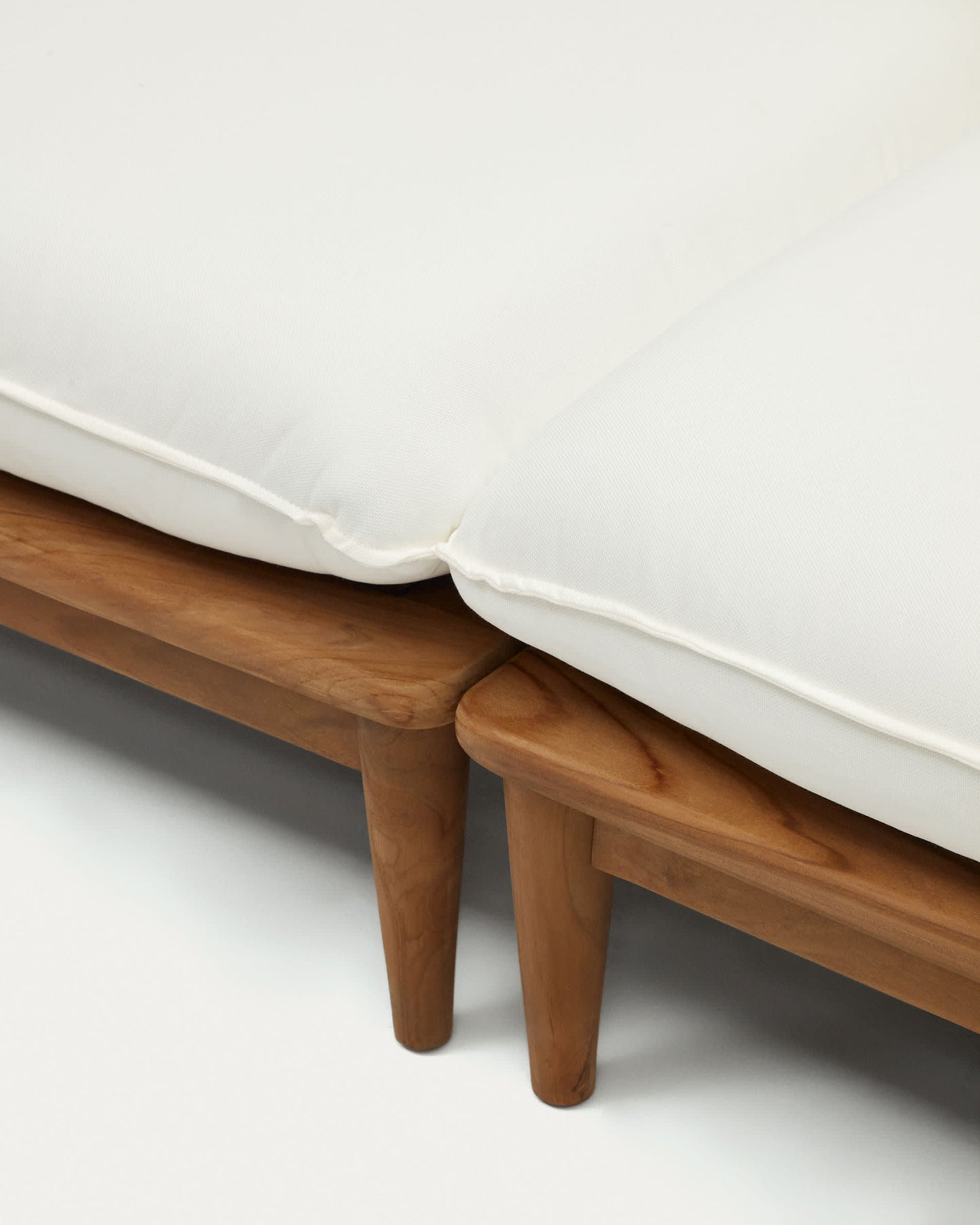 Set modulare Portitxol di 2 poltrone modulari in legno massiccio di teak