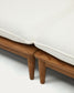Set modulare Portitxol di 2 poltrone modulari in legno massiccio di teak
