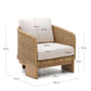 Poltrona Xoriguer in rattan sintetico e legno massiccio di eucalipto