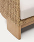 Poltrona Xoriguer in rattan sintetico e legno massiccio di eucalipto