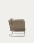 Poltrona da esterno Saconca in corda e acciaio zincato beige