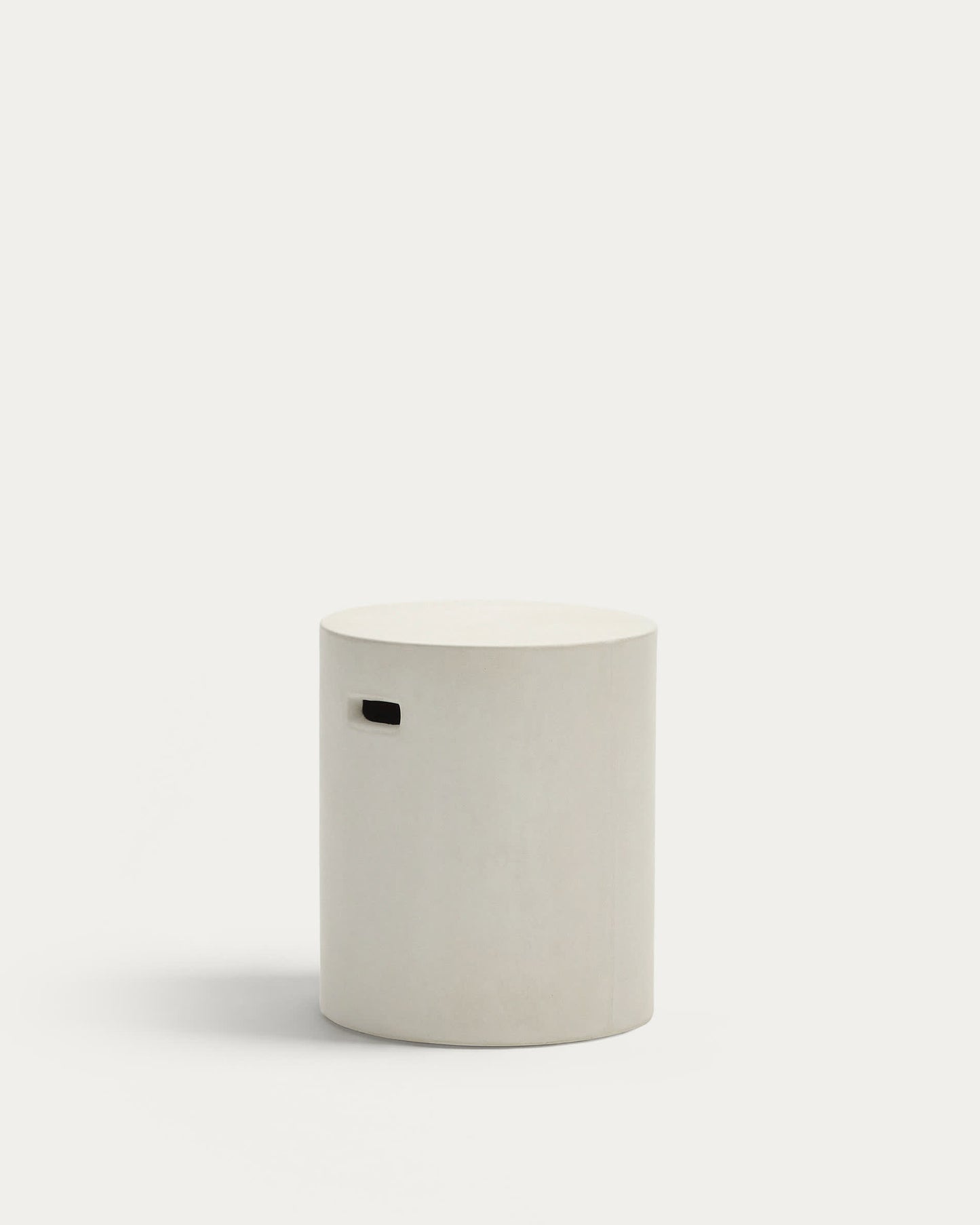 Tavolino Aiguablava in cemento bianco Ø 37 cm