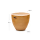 Tavolino da appoggio per esterni Mesquida in ceramica con finitura smaltata in color senape Ø 45 cm