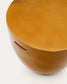 Tavolino da appoggio per esterni Mesquida in ceramica con finitura smaltata in color senape Ø 45 cm