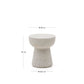 Tavolino da appoggio Pada in terrazzo bianco Ø 40 cm