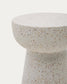 Tavolino da appoggio Pada in terrazzo bianco Ø 40 cm