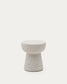 Tavolino da appoggio Pada in terrazzo bianco Ø 40 cm