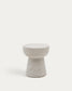 Tavolino da appoggio Pada in terrazzo bianco Ø 40 cm