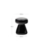 Tavolino da appoggio Manya in ceramica nero Ø 38 cm