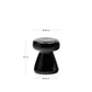 Tavolino da appoggio Manya in ceramica nero Ø 38 cm