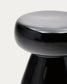 Tavolino da appoggio Manya in ceramica nero Ø 38 cm