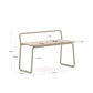 Panchina Tinn in impiallacciatura di frassino e struttura in metallo beige 75 cm