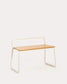 Panchina Tinn in impiallacciatura di frassino e struttura in metallo beige 75 cm
