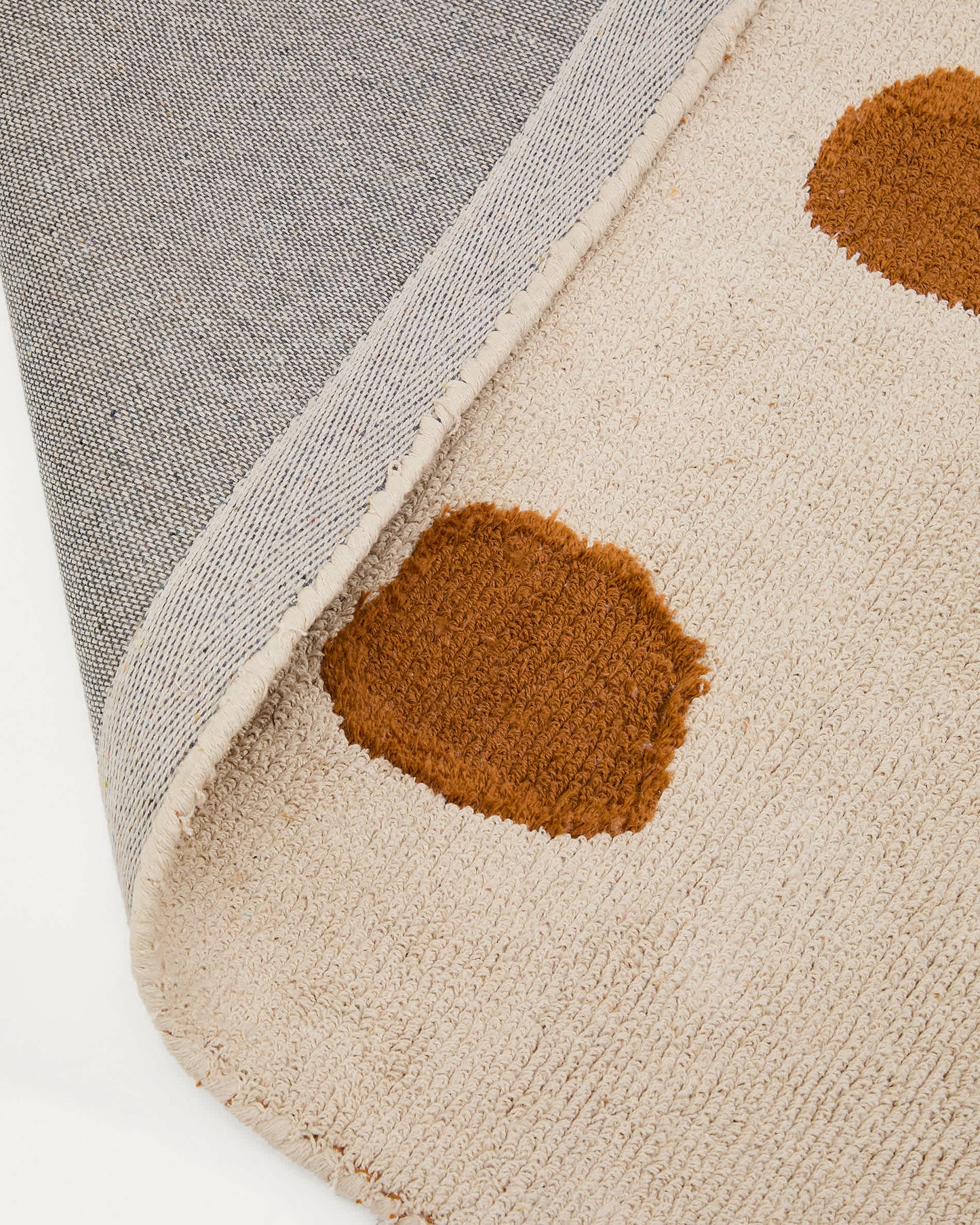 Tappeto Tandani in cotone beige con disegno di ghepardo arancione 90 x 150 cm